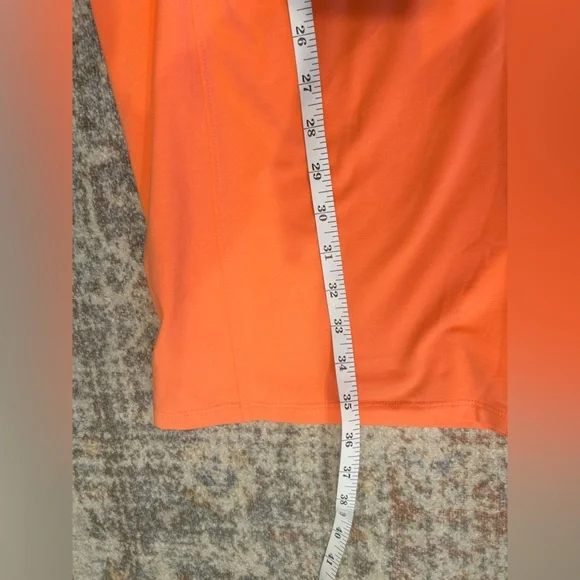 Eileen Fisher T Shirt Dress Womens Small Orange Organic Cotton Shift Mid Length - Picture 11 of 11